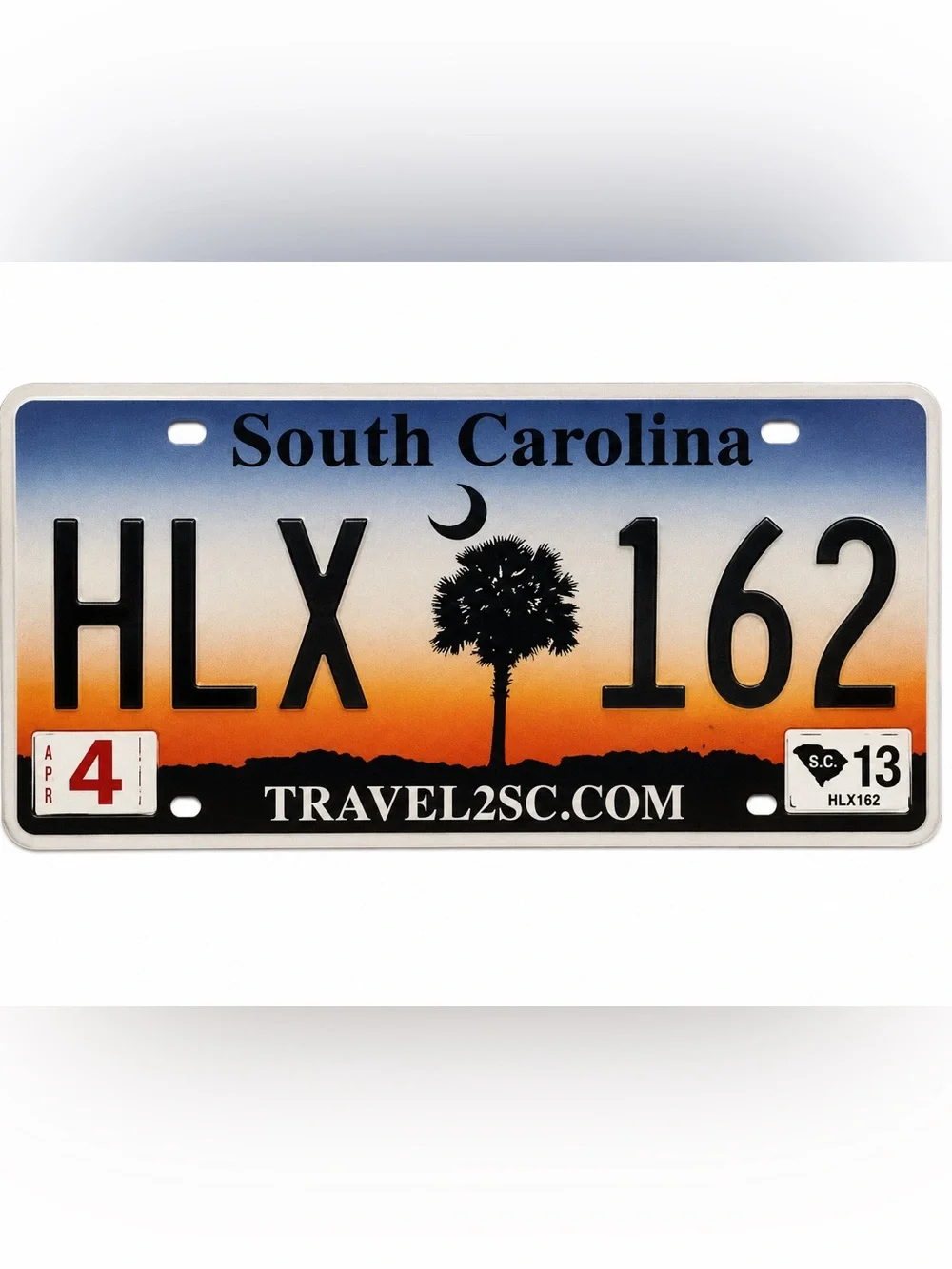 South Carolina License Plate